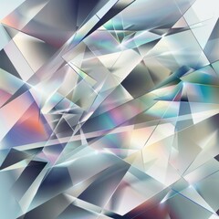 Obraz premium Background of glass elements, various geometric glass shapes.