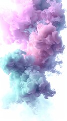 Obraz premium Pink party fog. Isolated blue, teal, purple , aqua smoke cloud or think cloud. 3D special effects fog clouds graphic 