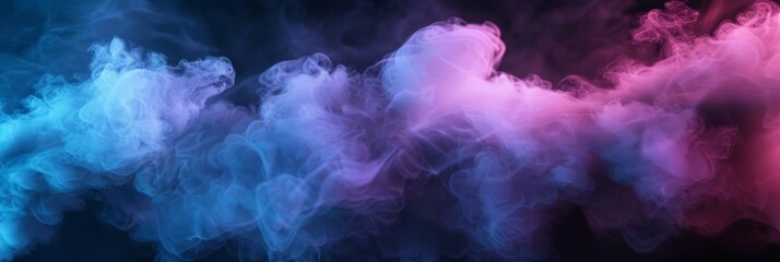 Fototapeta premium Pink party fog. Isolated blue, teal, purple , aqua smoke cloud or think cloud. 3D special effects fog clouds graphic 