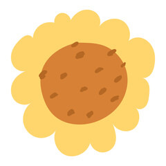 Sunflower vector illustration. Suitable use for boutique, skincare, botanical, sticker, design decoration, and more