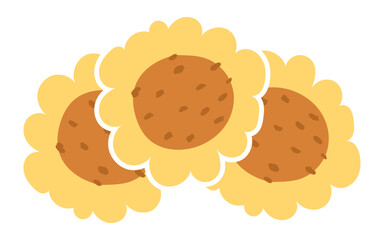 Sunflower vector illustration. Suitable use for boutique, skincare, botanical, sticker, design decoration, and more