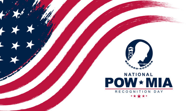 National POW MIA Recognition Day Background Vector Illustration