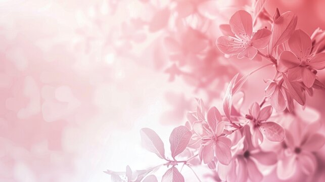 A pink background with soft gradients and delicate floral patterns, evoking feelings of romance and femininity, perfect for wedding invitations, beauty products, and elegant designs