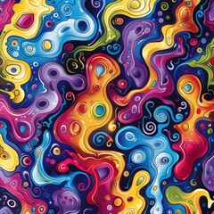 Abstract Swirls of Color and Form