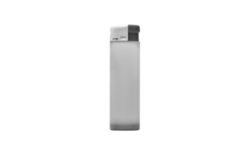 Black and white tone color gas cigarette lighter centered and isolated on white background.