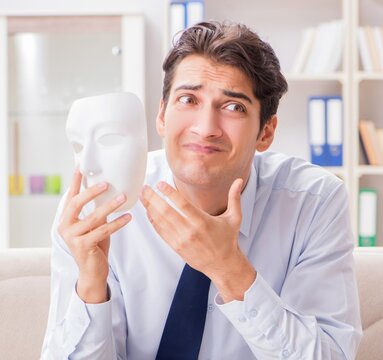 Young man visiting psychiatrist doctor for consultation
