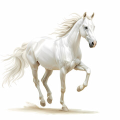 Fototapeta premium 3D horse in white background vector image