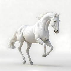 Obraz premium 3D horse in white background vector image