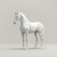 Fototapeta premium 3D horse in white background vector image