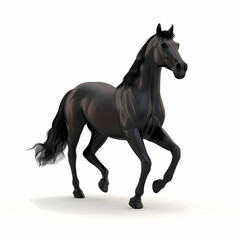 Fototapeta premium 3D horse in white background vector image