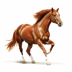 Obraz premium 3D horse in white background vector image