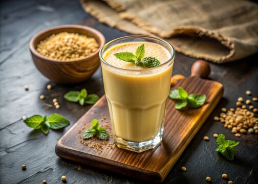 Refreshing Sattu Sharbat drink, made with roasted Bengal Gram flour, water, salt, onion, mint, and coriander leaves, perfect for hot Indian summer days.