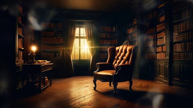 Enigmatic Solitude: A Chair in the Shadows