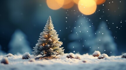 Fototapeta premium 雪が積もるモミの木,Generative AI AI画像