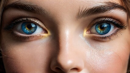 Naklejka premium close up futuristic woman portrait