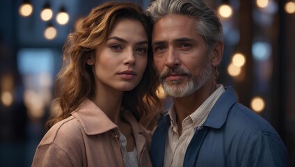 portrait of couple in the city