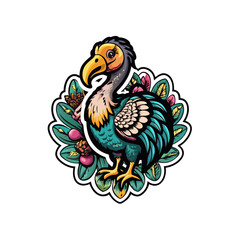 A whimsical illustration of a dodo bird, extinct but remembered, for a tribute to the species.