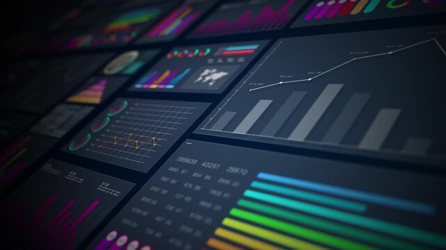 Infographics and Data analytics, Information reports of strategy for business and financial investment, Data analytics for and trends background 4K