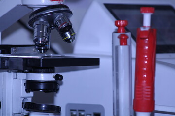 slide microscope Close up.