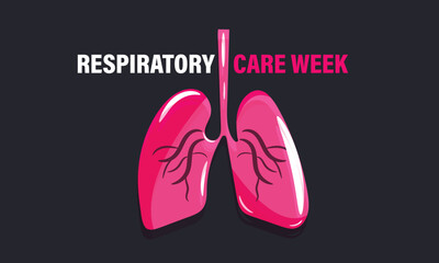 Respiratory Care Week. background, banner, card, poster, template. Vector illustration.