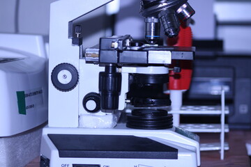 slide microscope Close up.