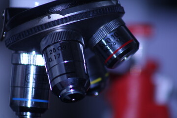 slide microscope Close up.