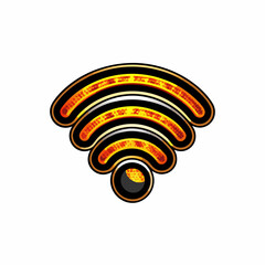 WiFi signal icon with connector.