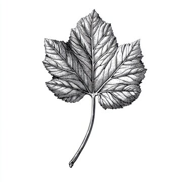 recommend clip art: Black and white Vintage engraved art of a burdock leaf isolated on white background, ink sketch illustration, simple vector art design, highly detailed line art, high contrasty.