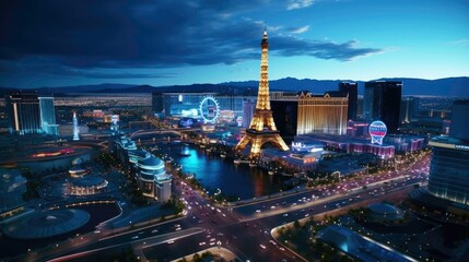 Obraz premium Las Vegas Strip, from the air