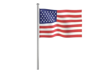 Obraz premium 3D illustration. Flag of USA