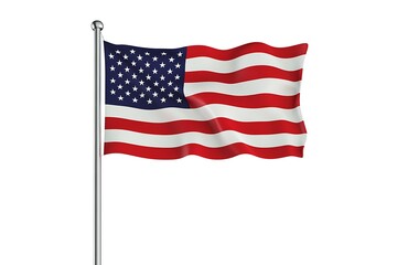 Obraz premium 3D illustration. Flag of USA
