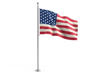 Obraz premium 3D illustration. Flag of USA