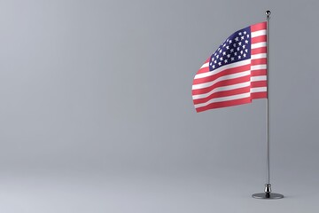 Fototapeta premium 3D illustration. Flag of USA