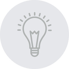 Idea Vector Line Grey Circle Grey