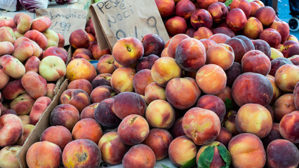 Street market stalls with fruits, Rome, Italy