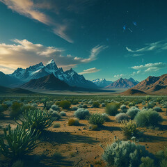 Fantasy Morning landscape with clouds and alpine mountains, sea and jungle. Morning mist, breathtaking natural scenery Explore and tourism images, refreshing and relaxing nature for wallpaper