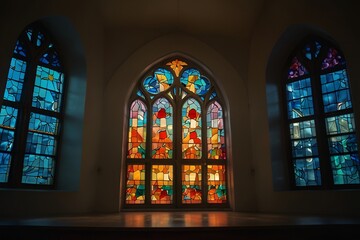 Stained glass church windows