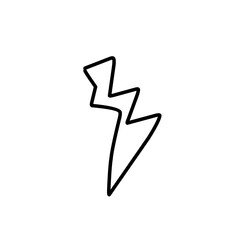 lightning line icon