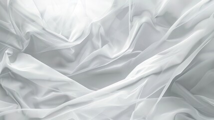 Fototapeta premium Abstract white background wavy curve lines mesh seamless