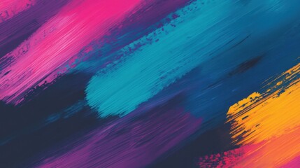 Bright, sweeping strokes of color create an abstract art piece full of energy and movement