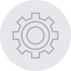 Setting Vector Line Grey Circle Grey