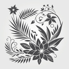  flower and leaves background collection