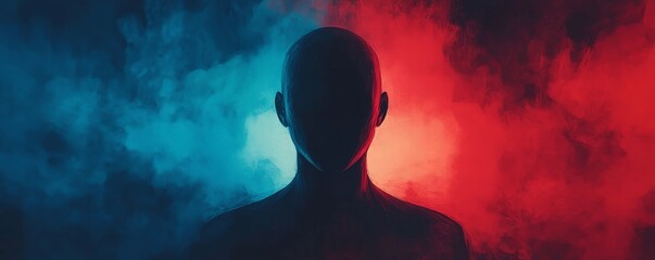 Shadows of Menace: Surreal Abstract Art with Dark Silhouettes and Eerie Lighting