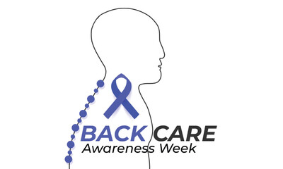 Back Care Awareness Week. background, banner, card, poster, template. Vector illustration.