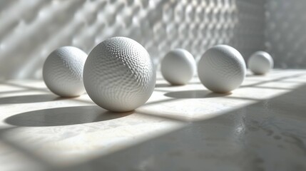 Artistic Shadows Over Eggs on Modern Surface