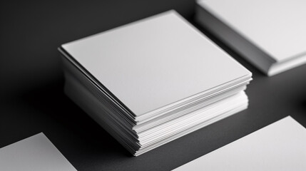 Stack Of Blank White Business cards