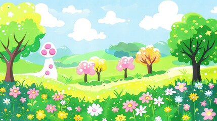 Serene Lake Cartoon Backgrounds for Calm Settings