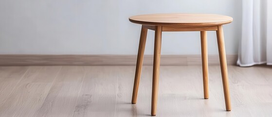 Bamboo side table with minimalist design, eco-friendly furniture, functional simplicity