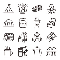 キャンプアイコンセット