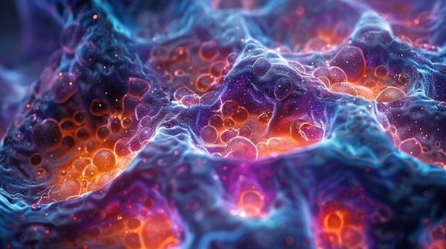 Microscopic View of Insulin-Producing Beta Cells